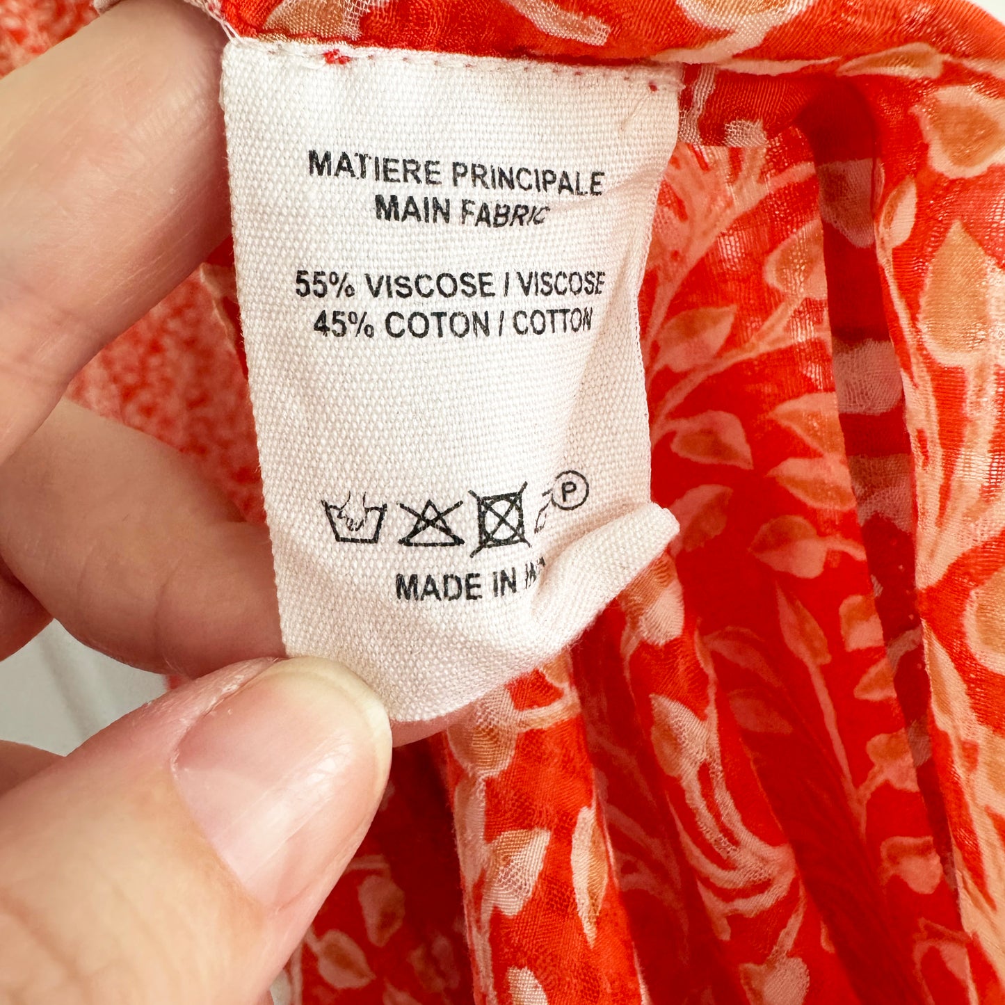 Vanessa Bruno Floral Jumpsuit in Orange, size Medium