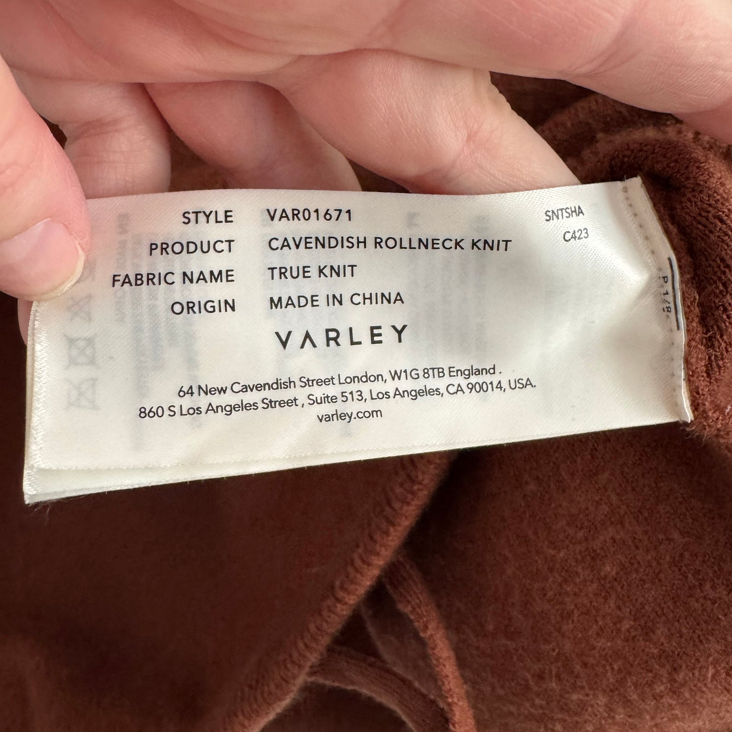 Varley "Cavendish" Roll Neck Sweater, size XS (fits oversize)