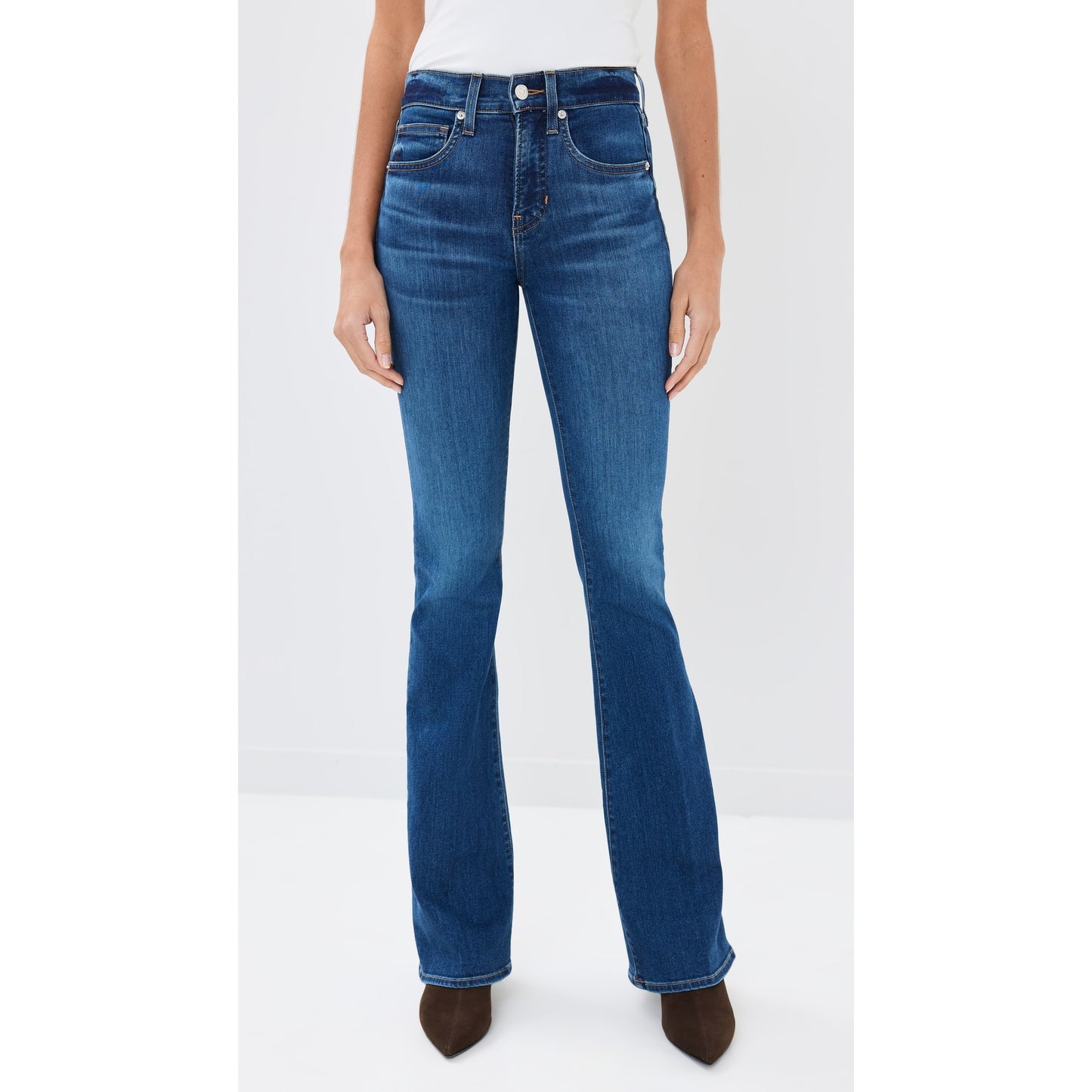 Veronica Beard "Beverly" High Rise Skinny Flare Jeans in "Bright Blue", size 25