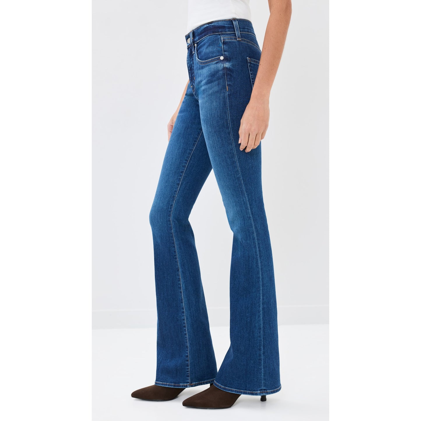 Veronica Beard "Beverly" High Rise Skinny Flare Jeans in "Bright Blue", size 25