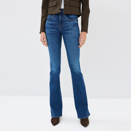 Veronica Beard "Beverly" High Rise Skinny Flare Jeans in "Bright Blue", size 25