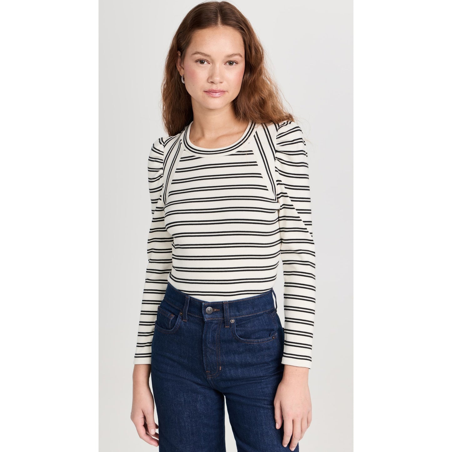 Veronica Beard "Delarno" Striped Tee, size Small