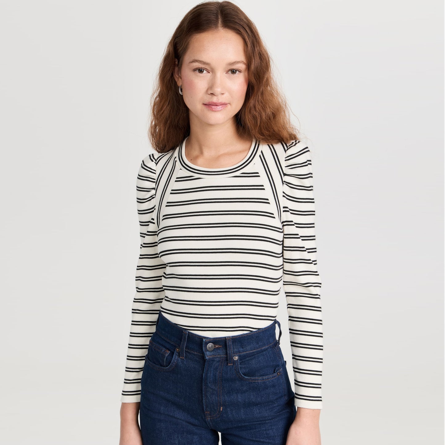 Veronica Beard "Delarno" Striped Tee, size Small