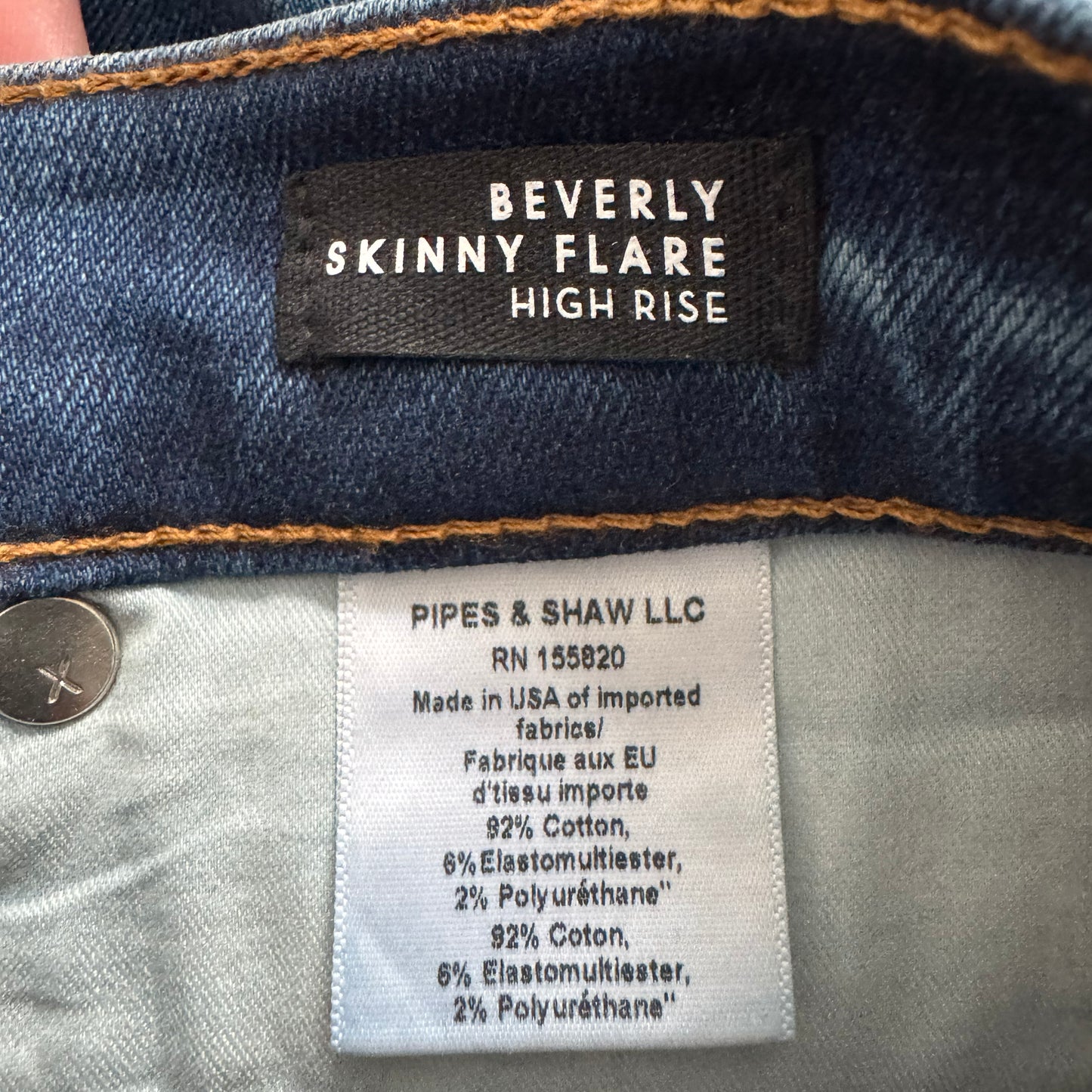 Veronica Beard "Beverly" High Rise Skinny Flare Jeans in "Bright Blue", size 25