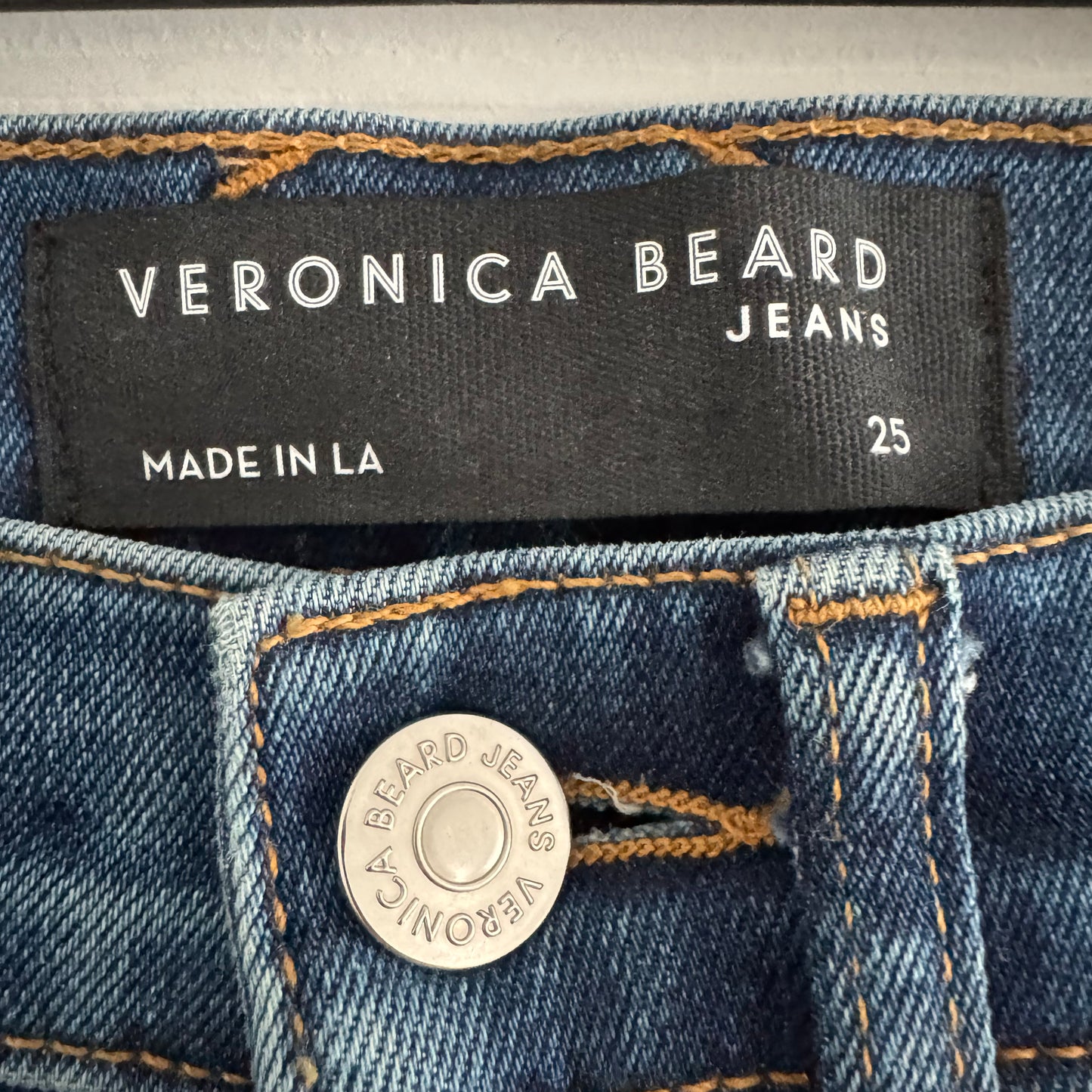 Veronica Beard "Beverly" High Rise Skinny Flare Jeans in "Bright Blue", size 25