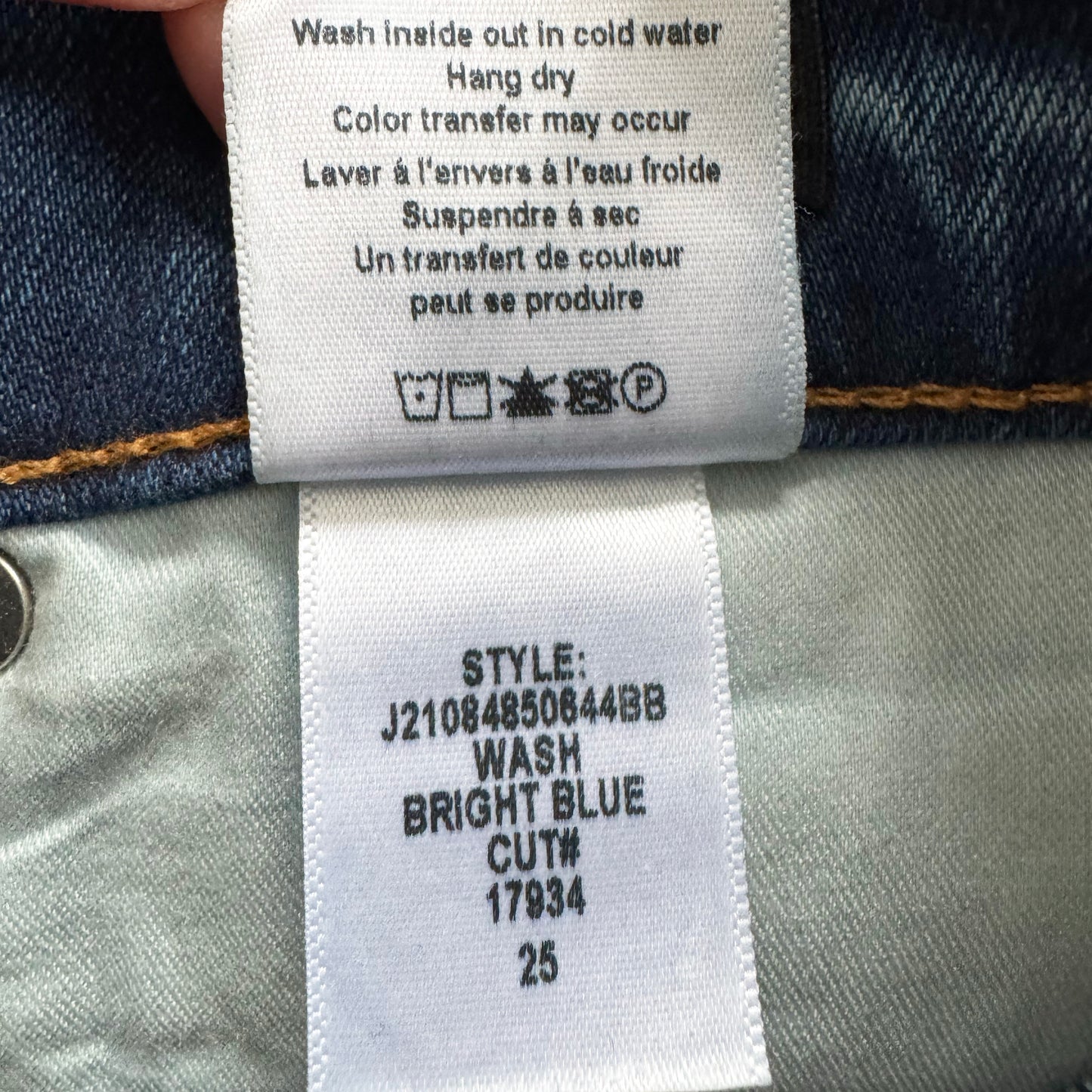 Veronica Beard "Beverly" High Rise Skinny Flare Jeans in "Bright Blue", size 25