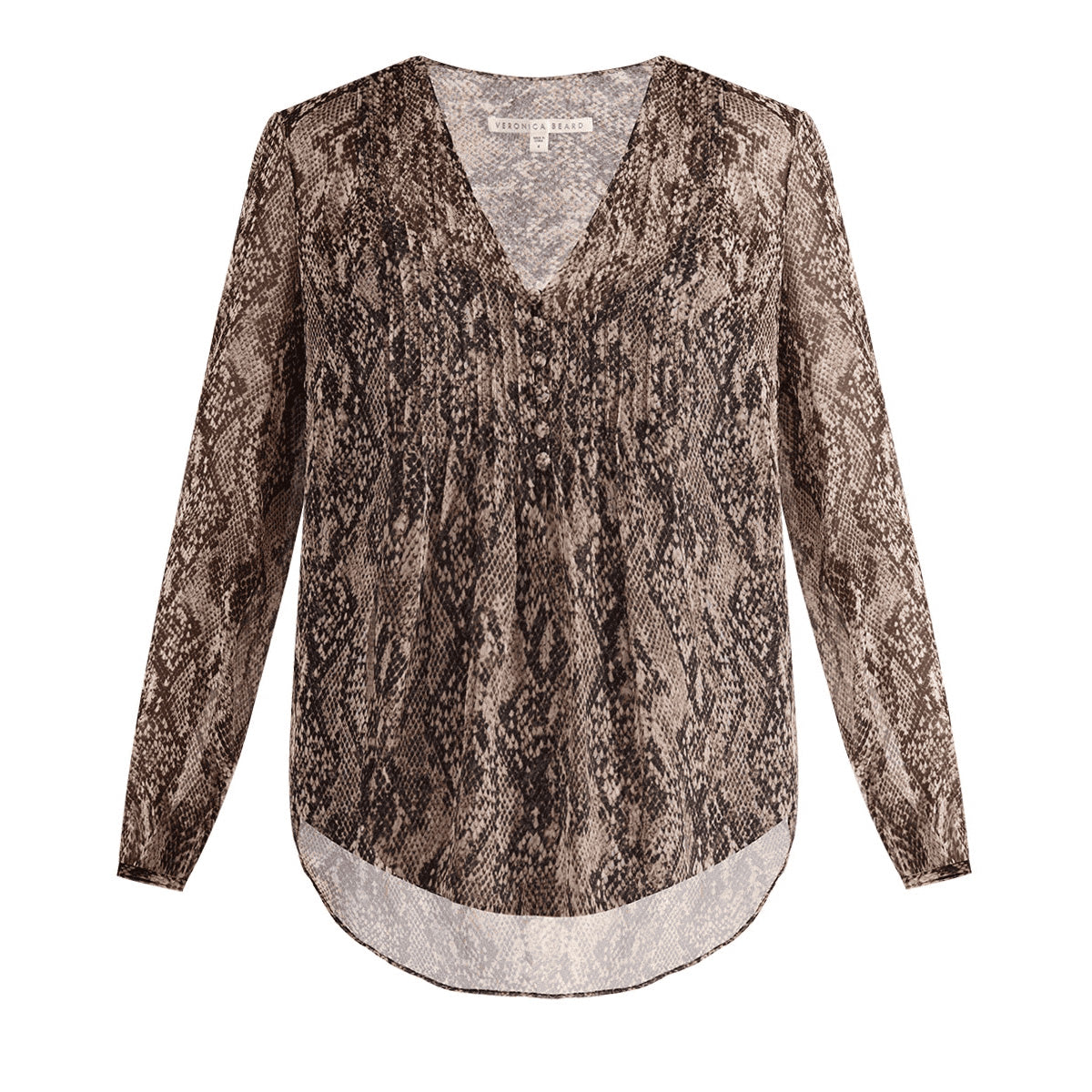 Veronica Beard "Lowell" Python Print top, size 2