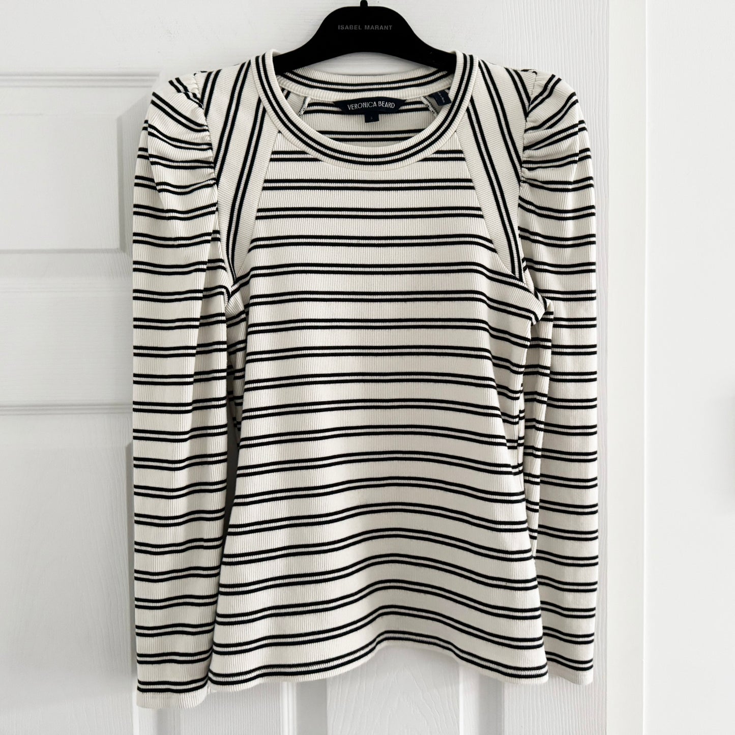 Veronica Beard "Delarno" Striped Tee, size Small