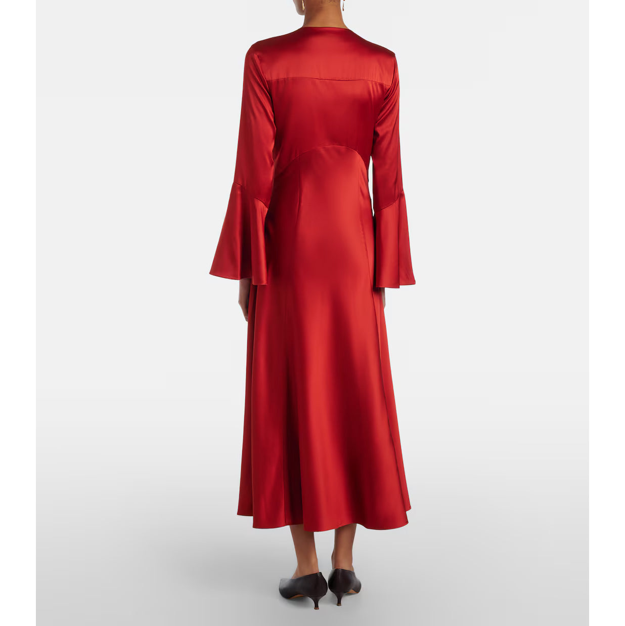 Veronica Beard "Ezri" Satin Dress in Red, size 6