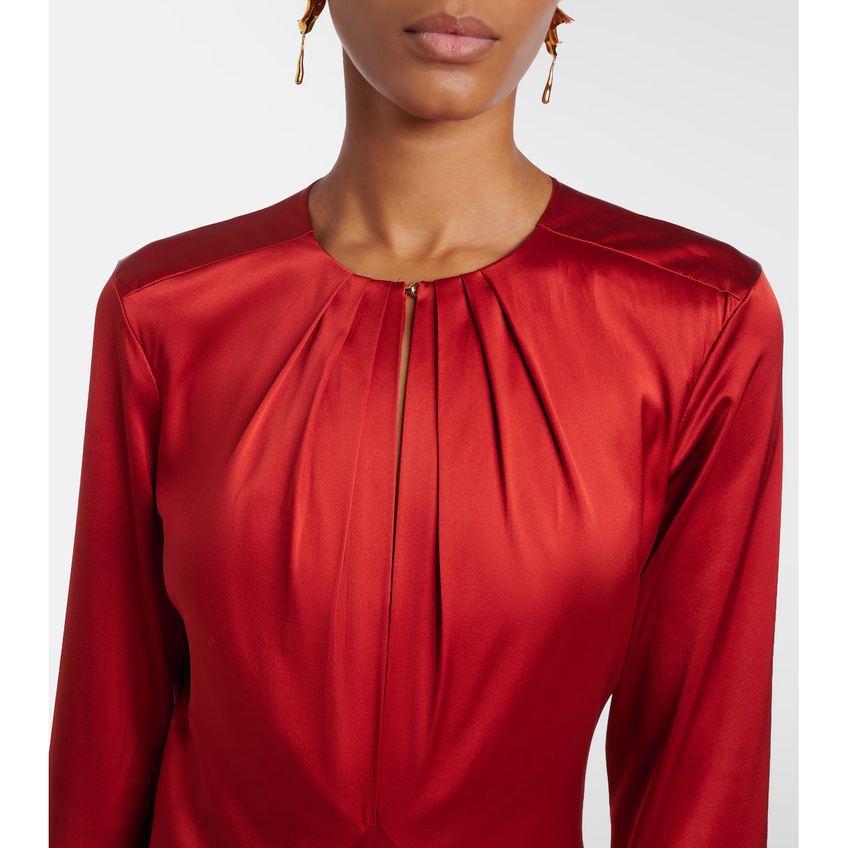Veronica Beard "Ezri" Satin Dress in Red, size 6