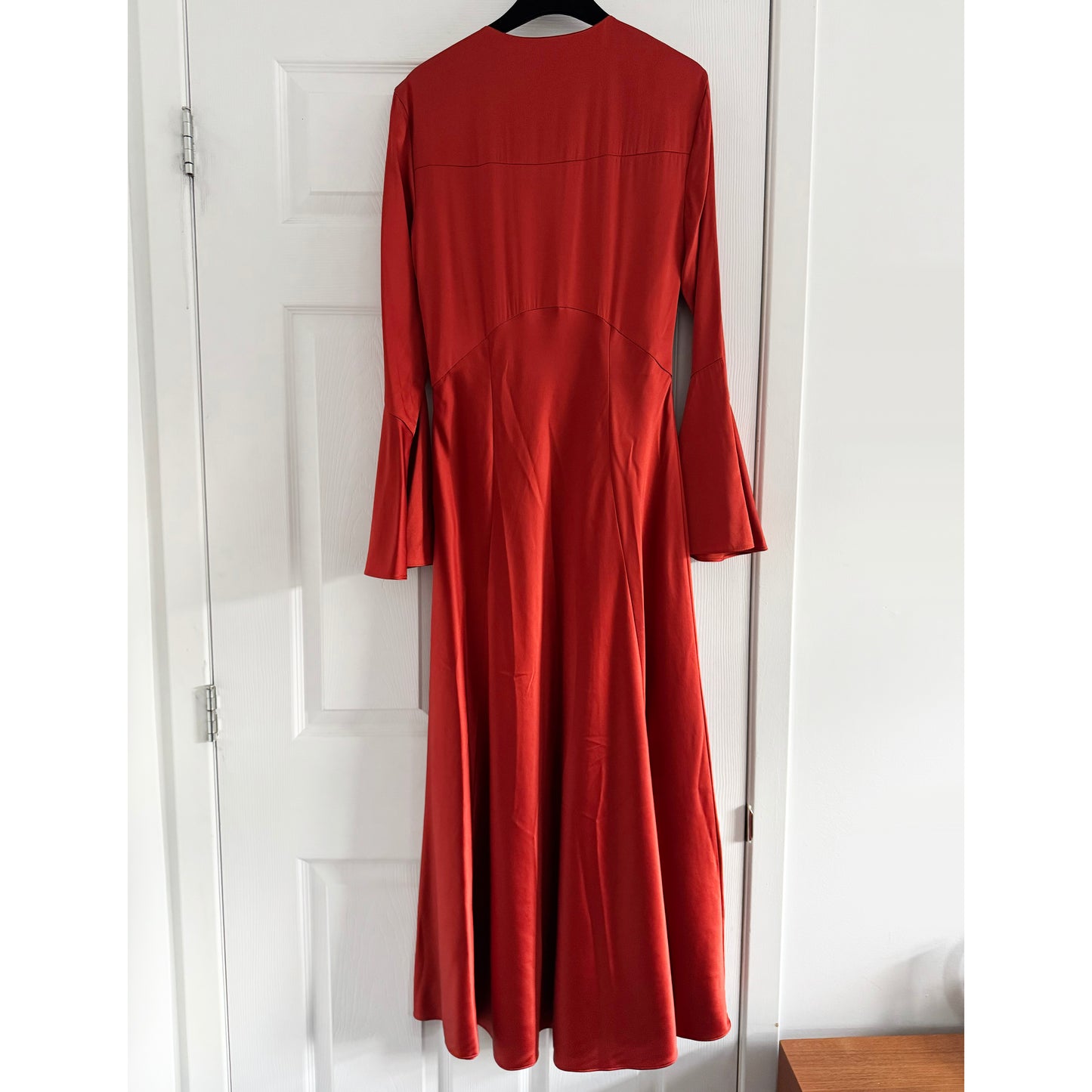 Veronica Beard "Ezri" Satin Dress in Red, size 6