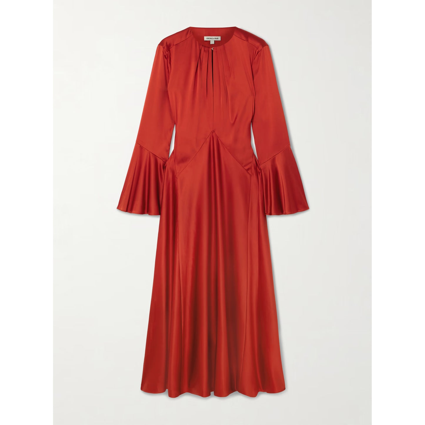 Veronica Beard "Ezri" Satin Dress in Red, size 6