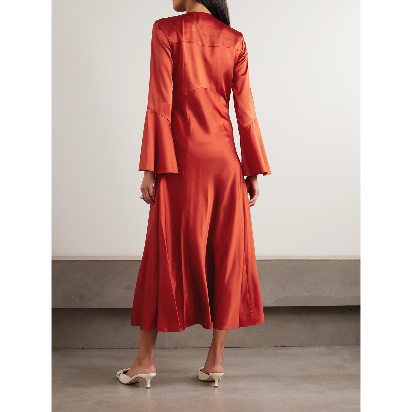 Veronica Beard "Ezri" Satin Dress in Red, size 6
