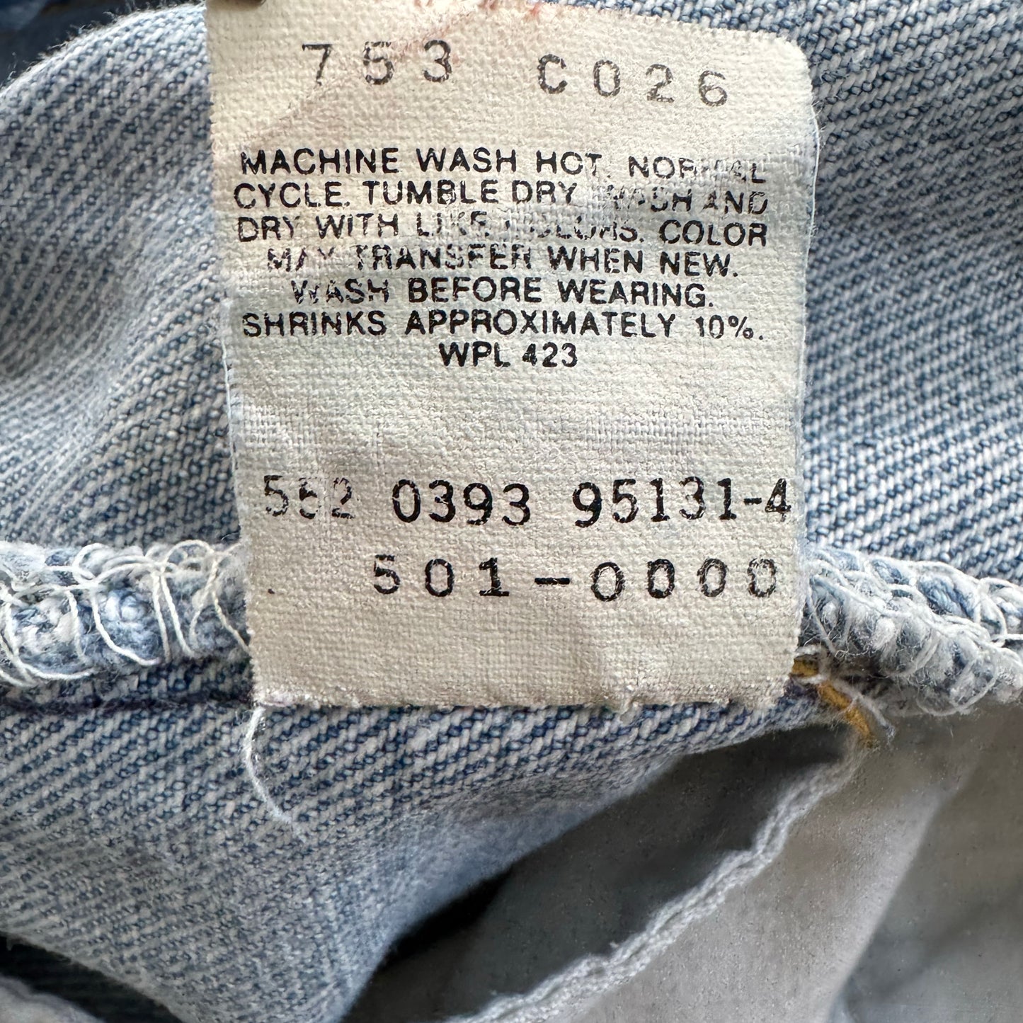 Vintage Levi's 501 Made in the USA, size 42 x 32 (fits like a modern womens's 34 in jeans)