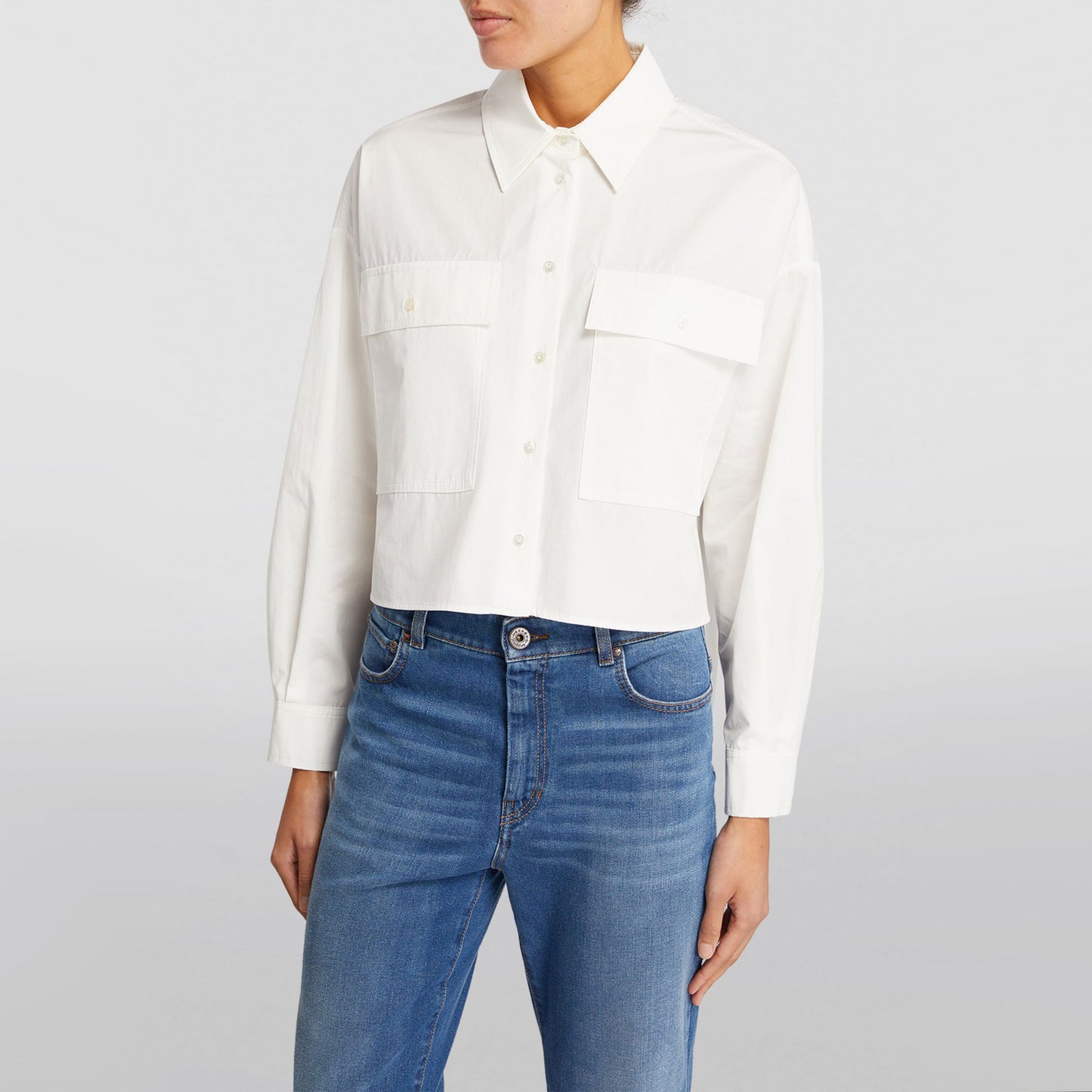 Weekend Max Mara "Carter" Shirt in White, size 8US