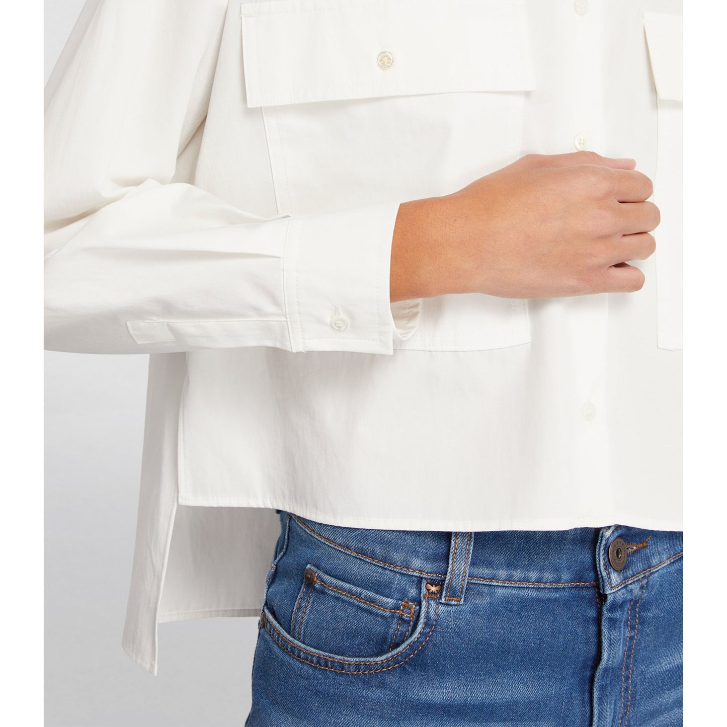 Weekend Max Mara "Carter" Shirt in White, size 8US