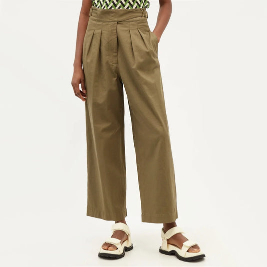 Max Mara Weekend "Foggia" Pleated Pant in Green, size 8 (fits like size 4)
