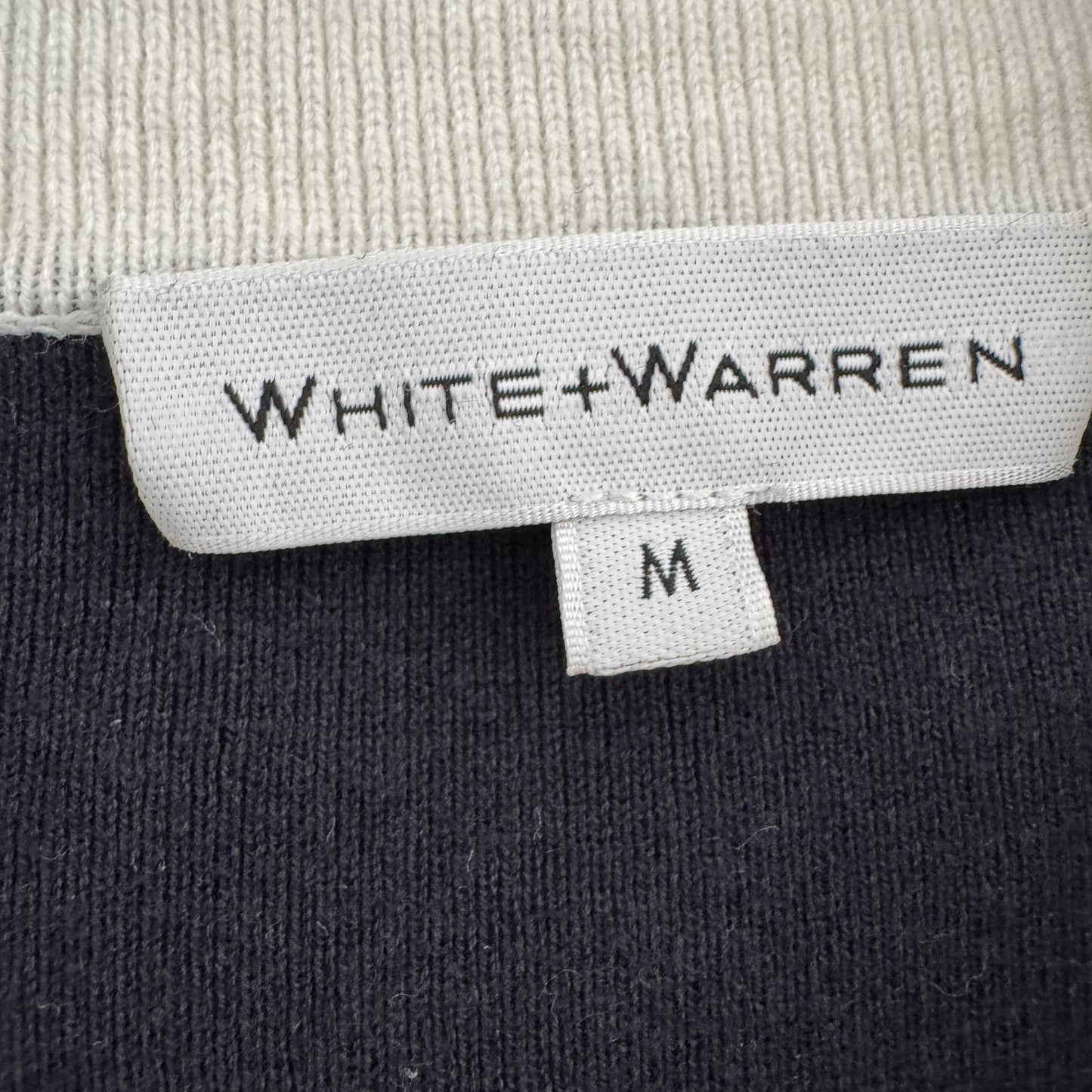 White & Warren Striped Rugby Shirt, Size Medium.