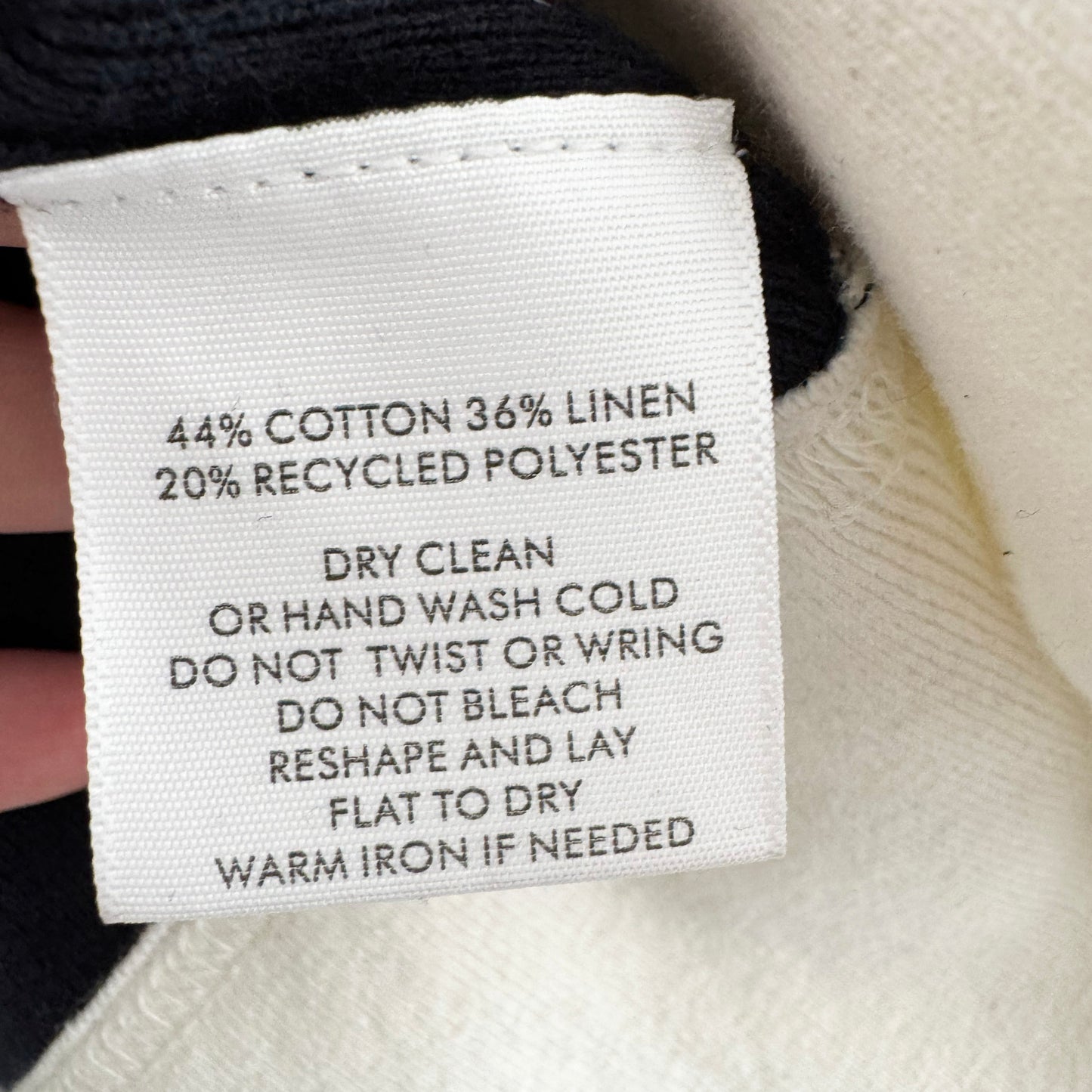 White & Warren Striped Rugby Shirt, Size Medium.