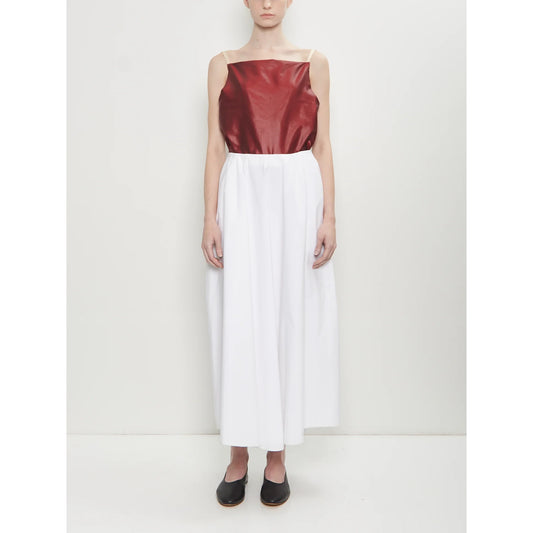 Carven "Tulip" Skirt in White Poplin, size 38