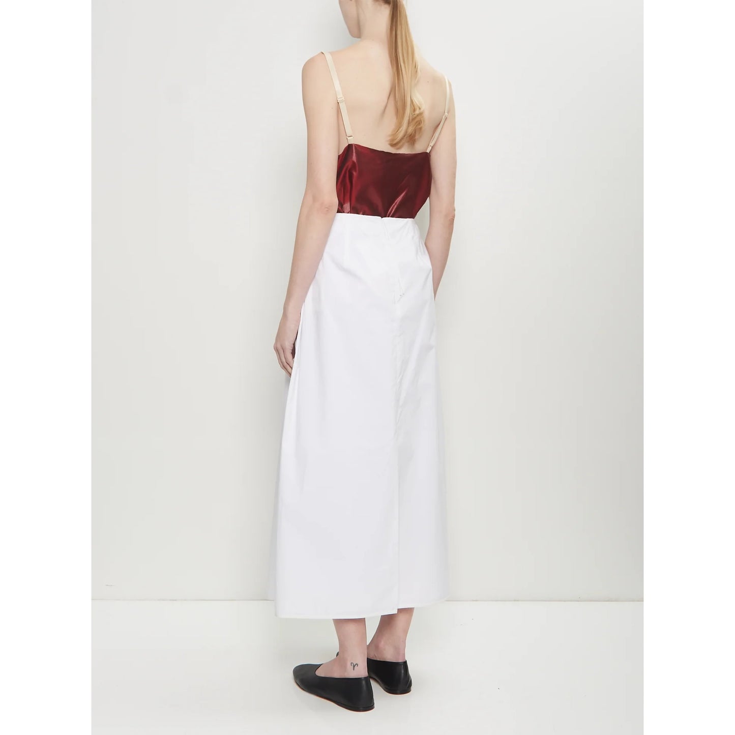 Carven "Tulip" Skirt in White Poplin, size 38
