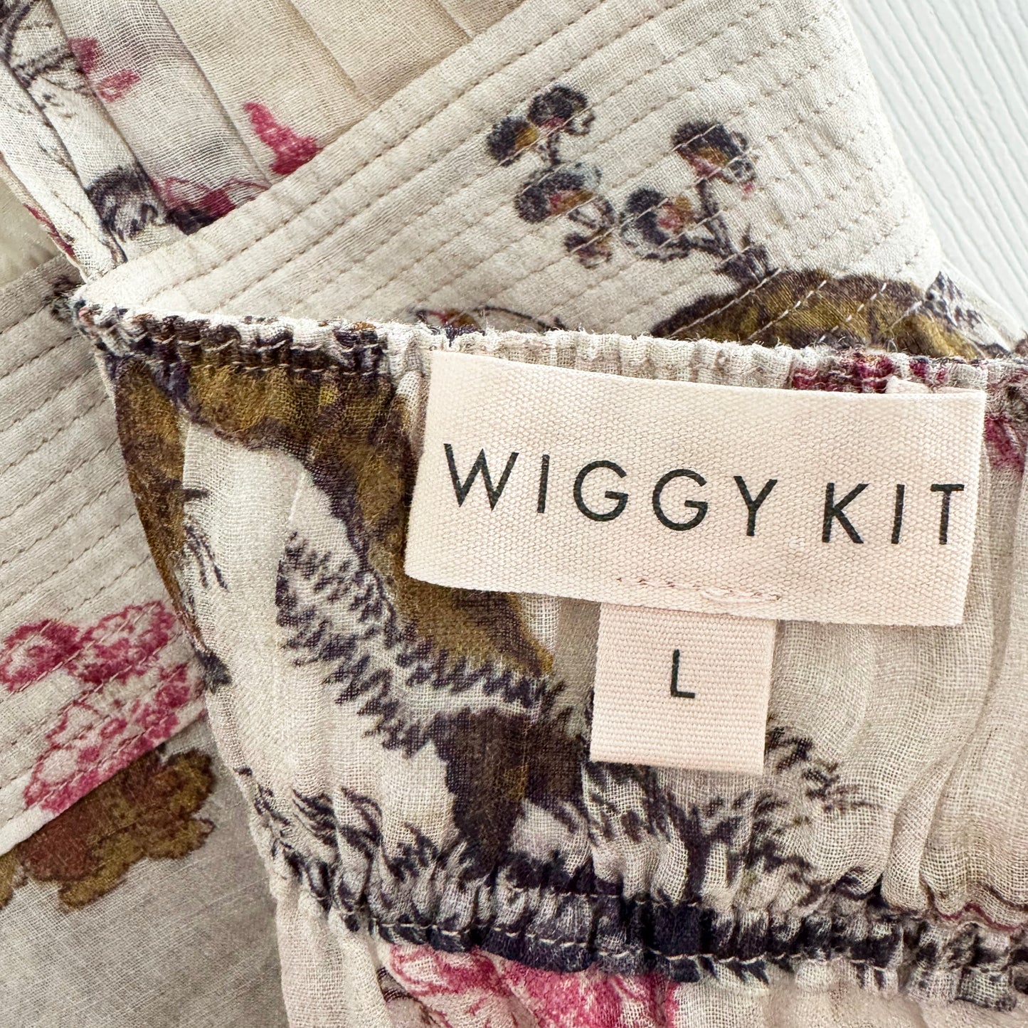 Wiggy Kit "August" Floral Print Dress, size Large