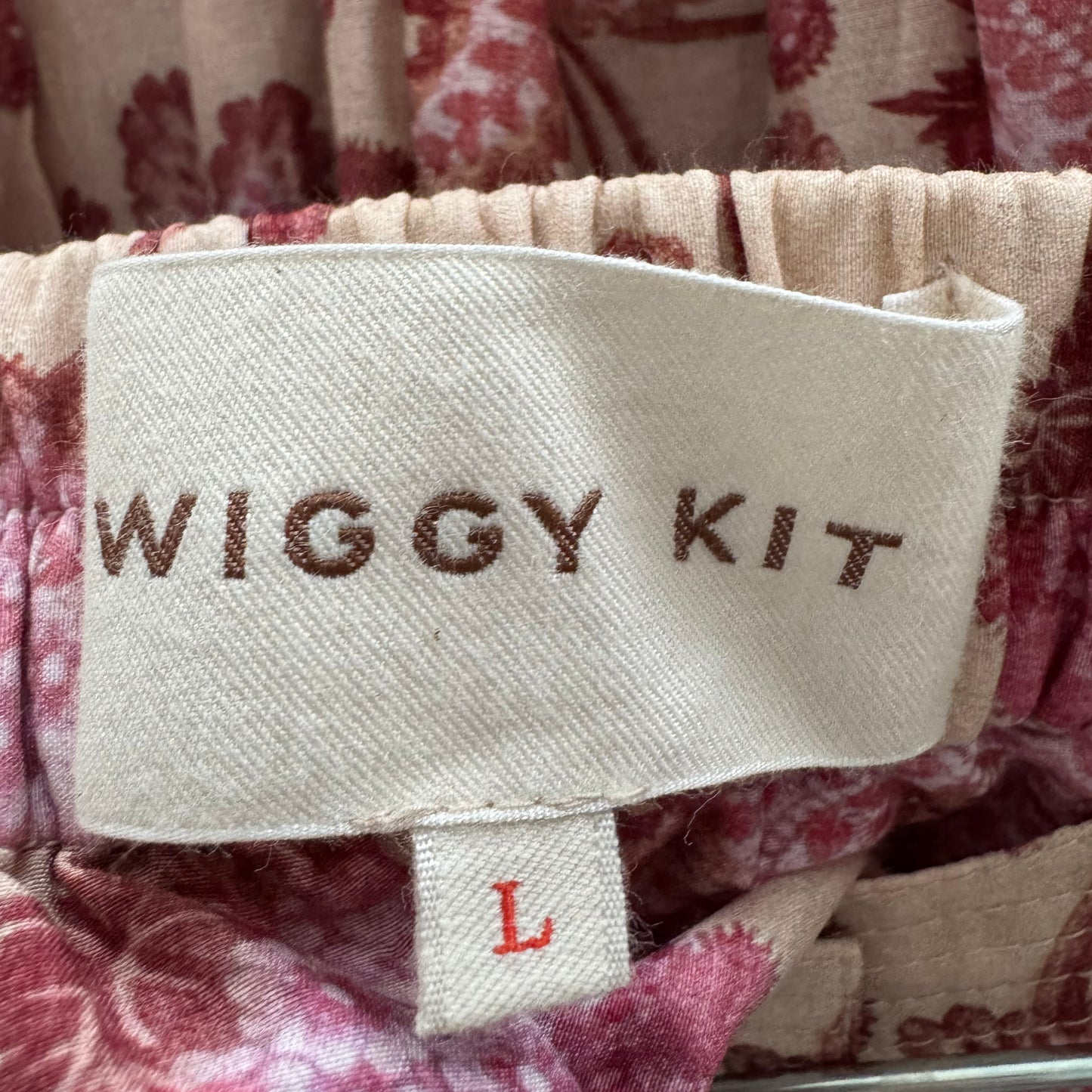 Wiggy Kit "Peasant" Skirt in Pink/Peach "Camarague" Print, size Large