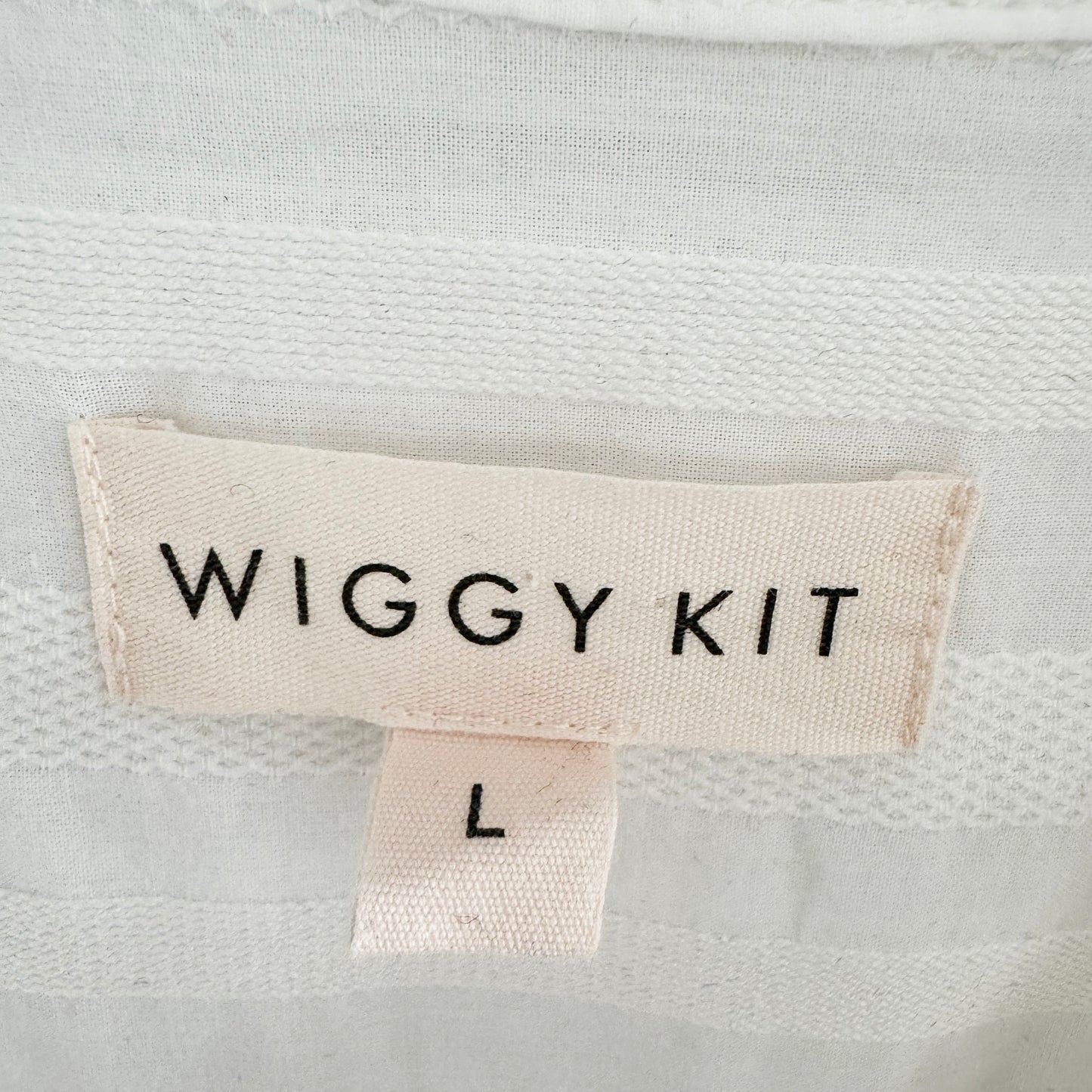 Wiggy Kit "Library" Shirt in White, size Large