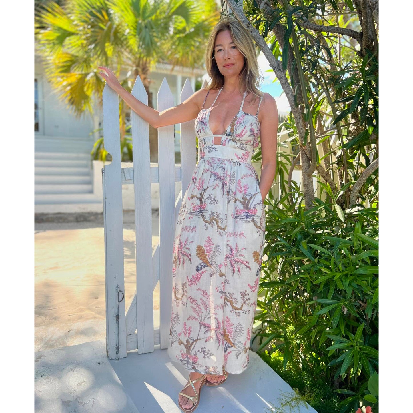 Wiggy Kit "August" Floral Print Dress, size Large