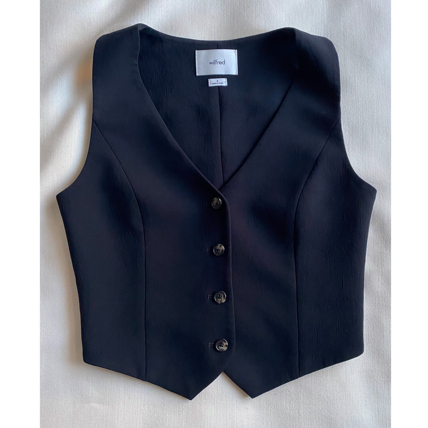 Wilfred Tailored "Stucco" Vest, size 4 (fits 2/4)