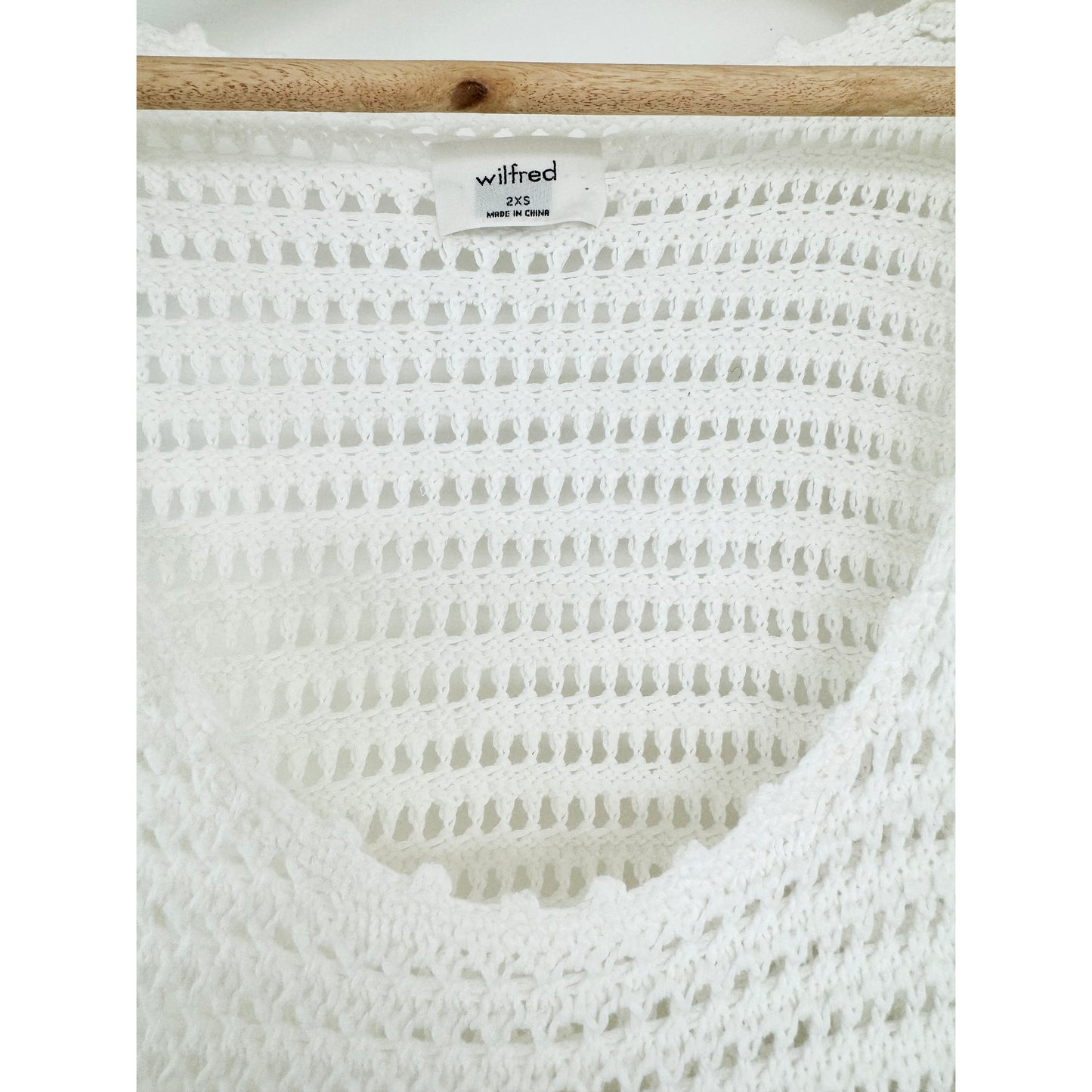 Wilfred "Ephron" Crochet Midi Dress in White, size XXS (fits like XS/S)