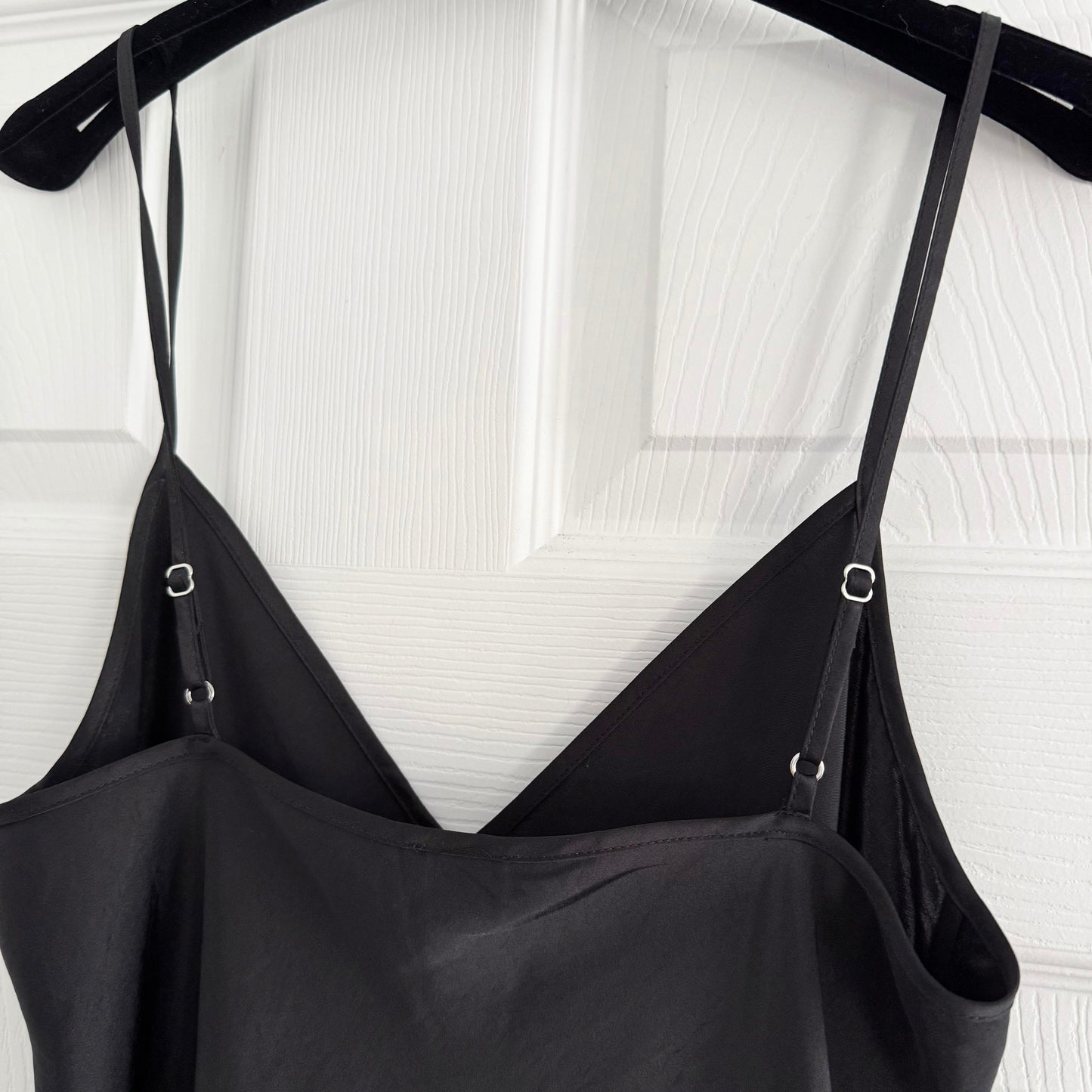 Wilfred Satiny Slip Dress in Black, size Small