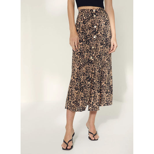 Wilfred "Amelie" Leopard Skirt, size 8 (fits like size S/M)