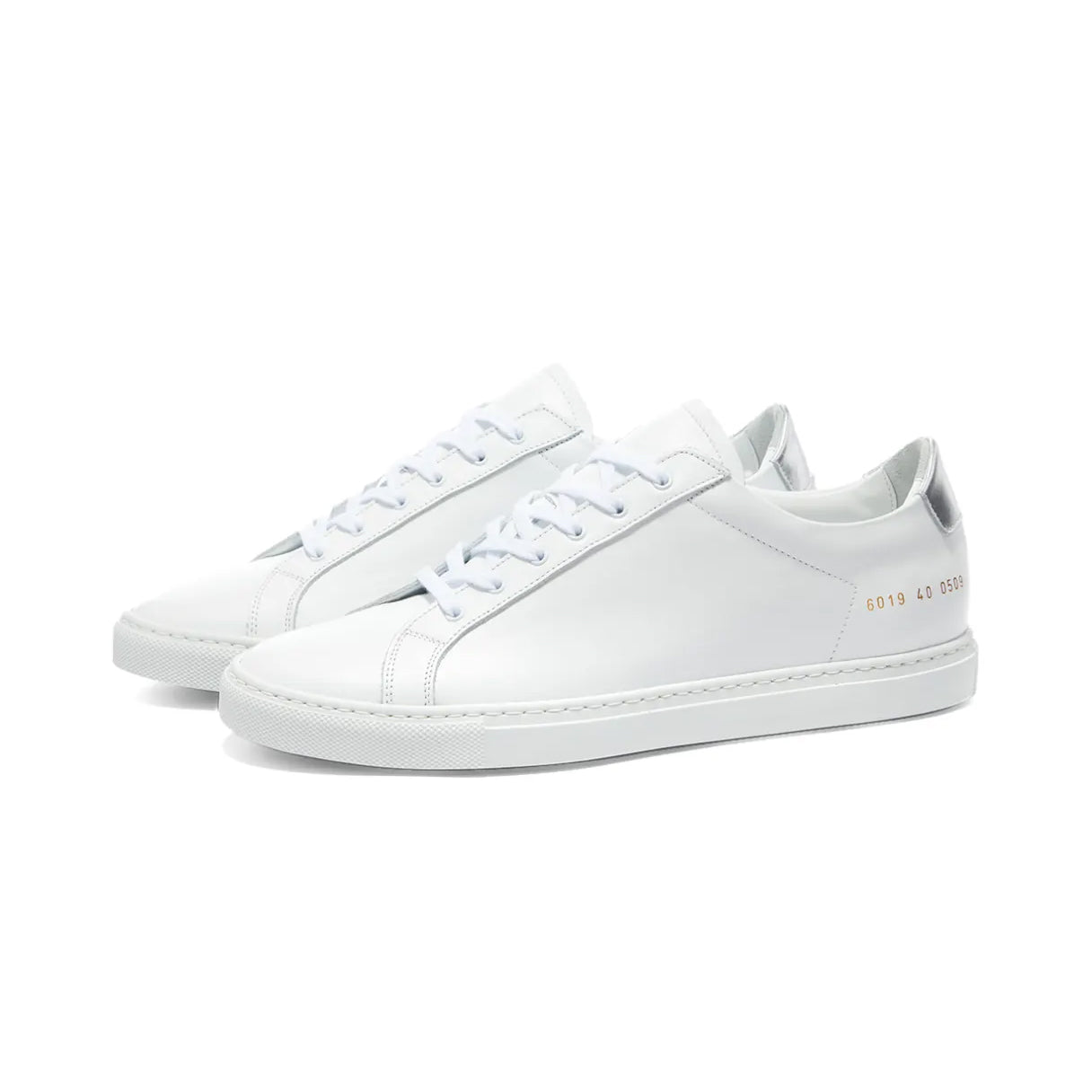 Common Projects Retro Low Sneaker in White, size 40 (fits 10.5)