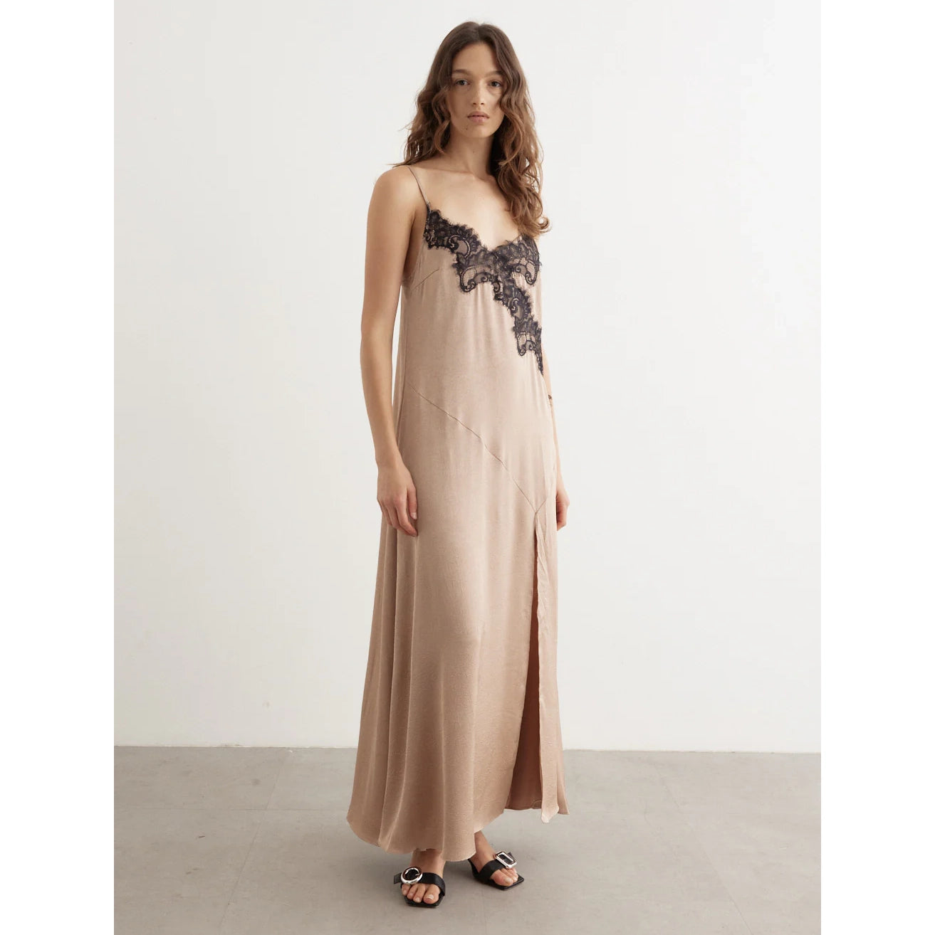 Baum und Pferdgarten "Ayda" Slip Dress in "Natural", size 36 (fits like size 6)