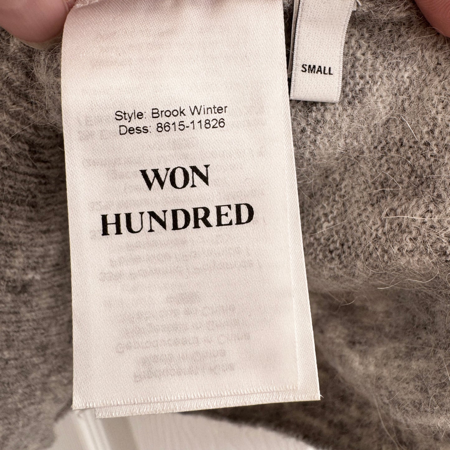 WON Hundred "Brook Winter" sweater in Grey, size Small