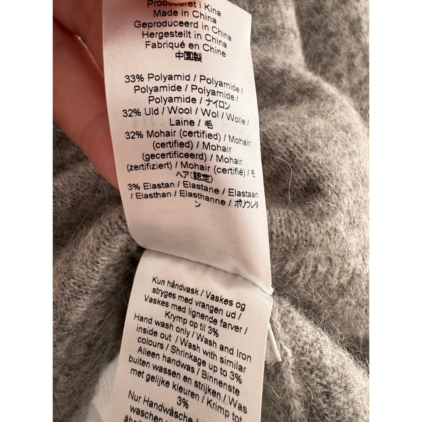 WON Hundred "Brook Winter" sweater in Grey, size Small