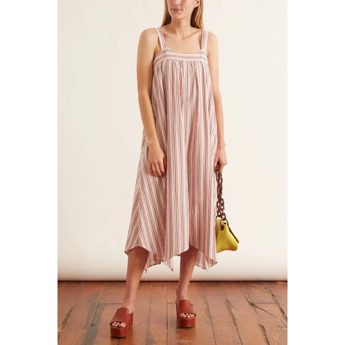 Xirena "Tatum" Striped Dress in Pink/Natural, size Small