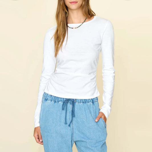 Xirena "Frankie" Long Sleeve Tee Shirt in White, size Medium (fits like Small)
