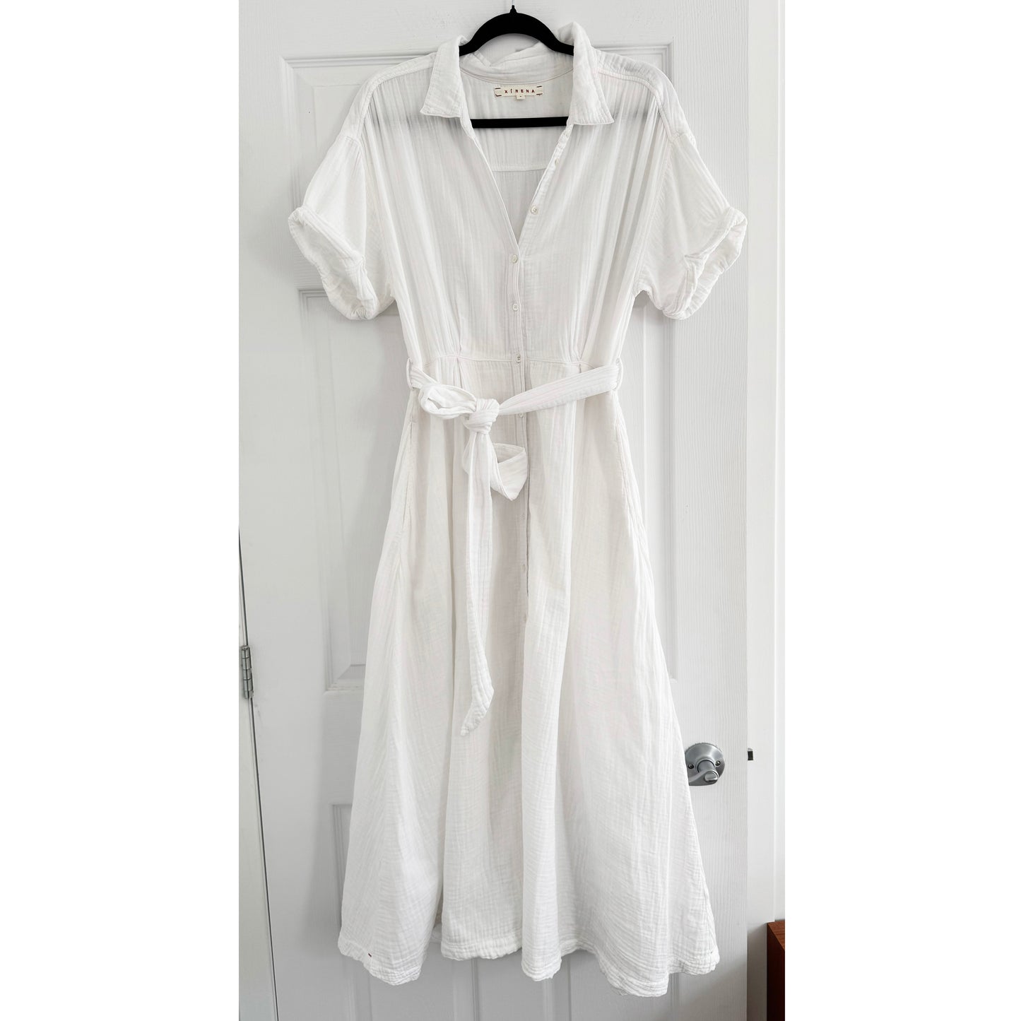 Xirena "Caylin" Cotton Dress in White, Size Large (fits like Medium?)