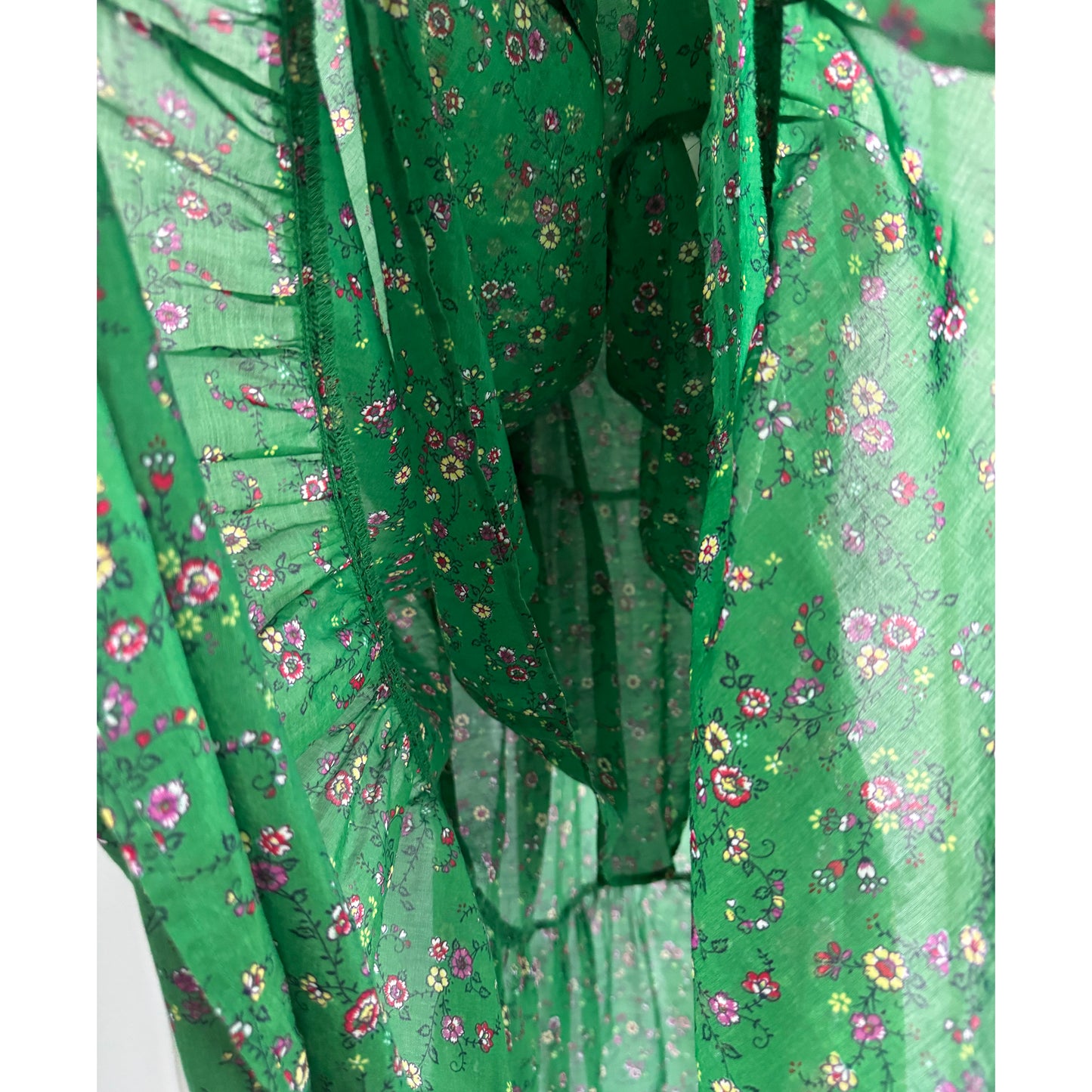 Xirena "Sophie" Floral Print Dress in Green, size Medium