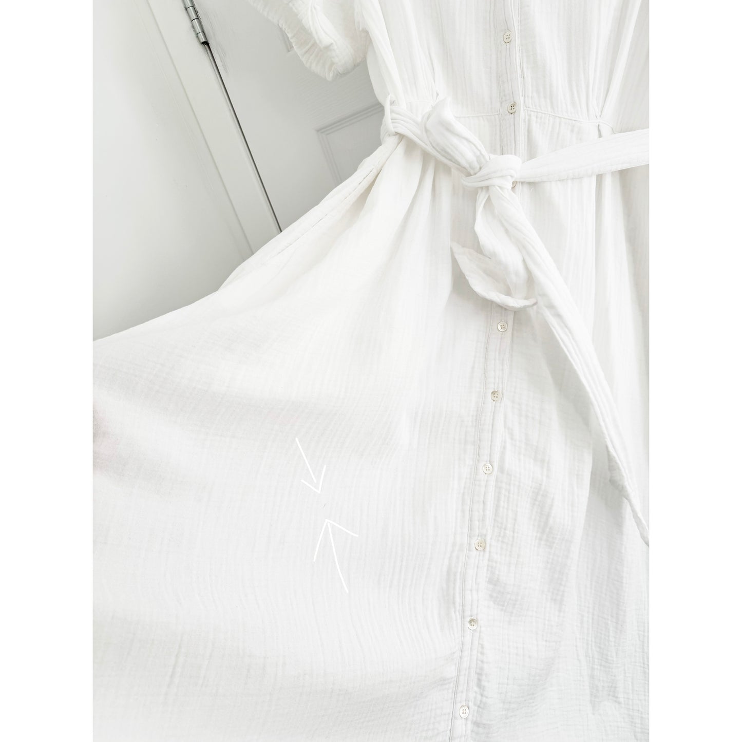 Xirena "Caylin" Cotton Dress in White, Size Large (fits like Medium?)