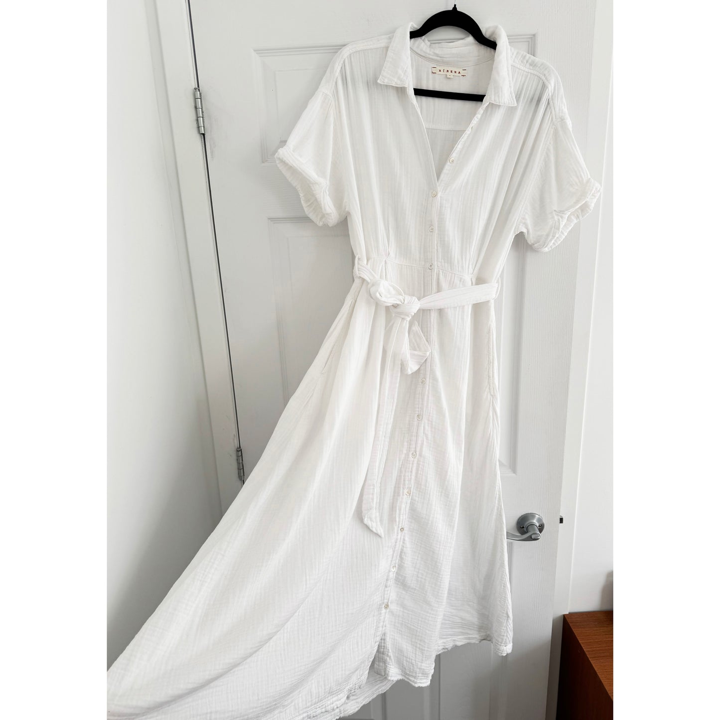 Xirena "Caylin" Cotton Dress in White, Size Large (fits like Medium?)