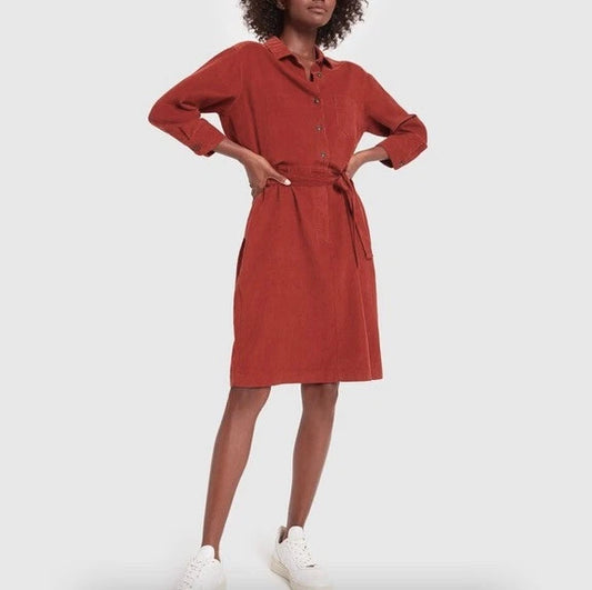 Xirena "Cameron" Corduroy Dress in Rust, size Medium