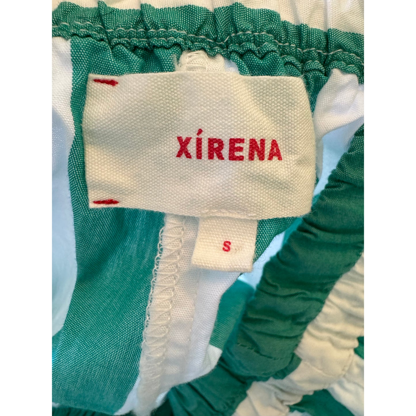 Xirena Green Striped Cotton Set, size Small