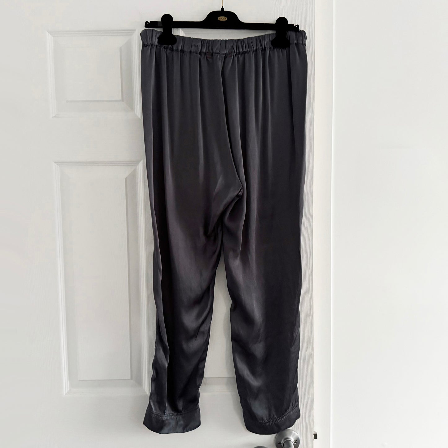 Xirena "Draper" Satin Pants in Grey, size medium