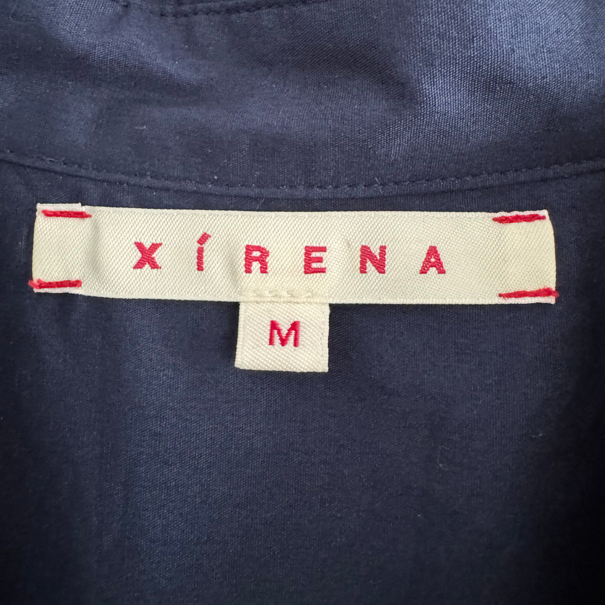 Xirena Cotton Shirtdress in Navy, size Medium