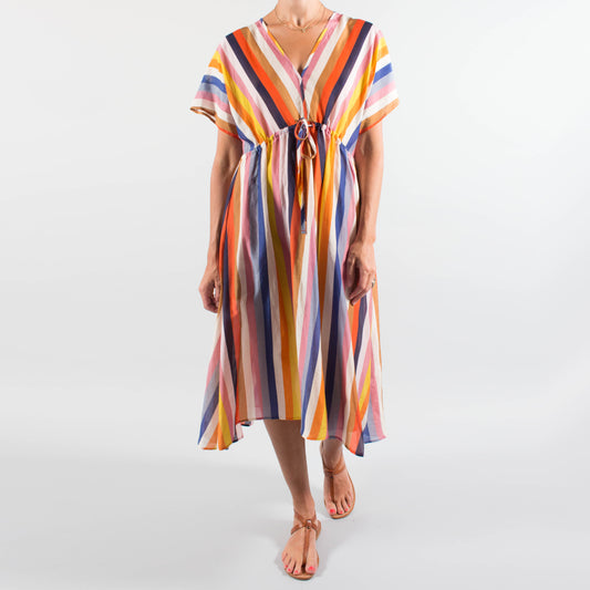 Xirena "Grayson" Dress in Rainbow Stripe, size Medium