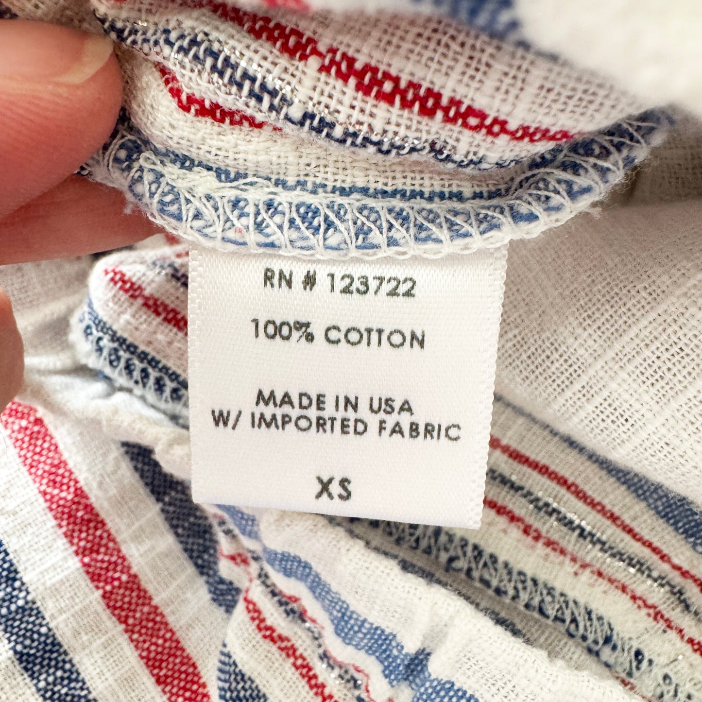 Xirena Striped Cotton "Paige" Pants, size XS