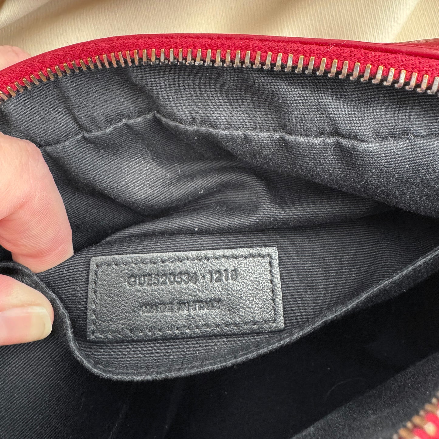 YSL Quilted "Lou" Red Camera Bag in Red